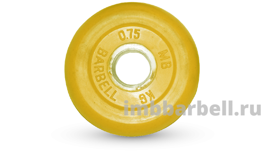 Диск обрезиненный желтого цвета, 31 мм, 0,75 кг